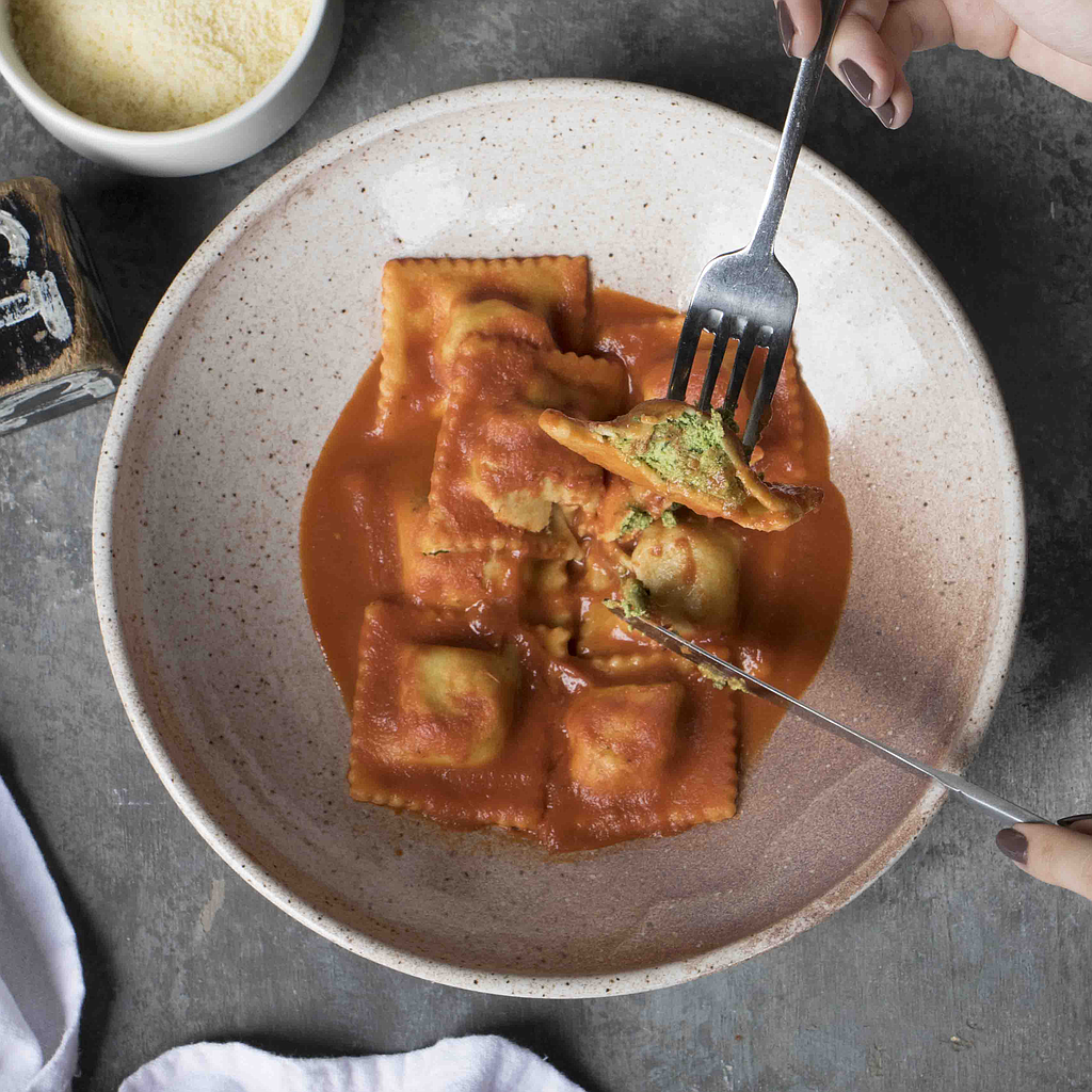 RAVIOLI DE RICOTTA Y ESPINACA